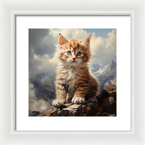 Alpine Feline - Framed Print