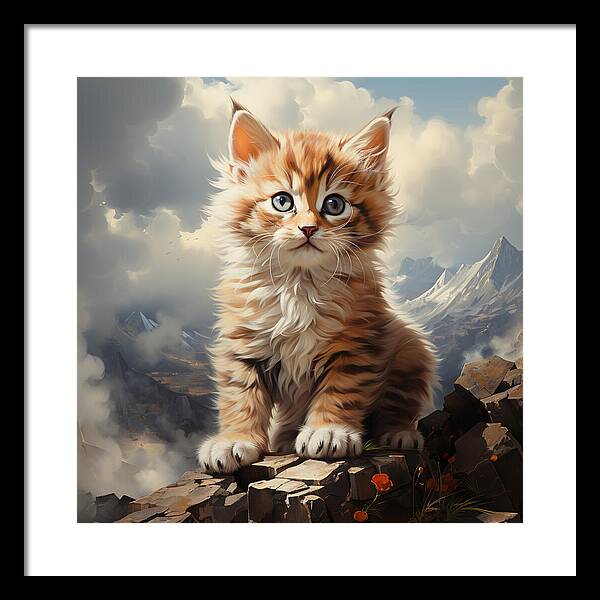 Alpine Feline - Framed Print