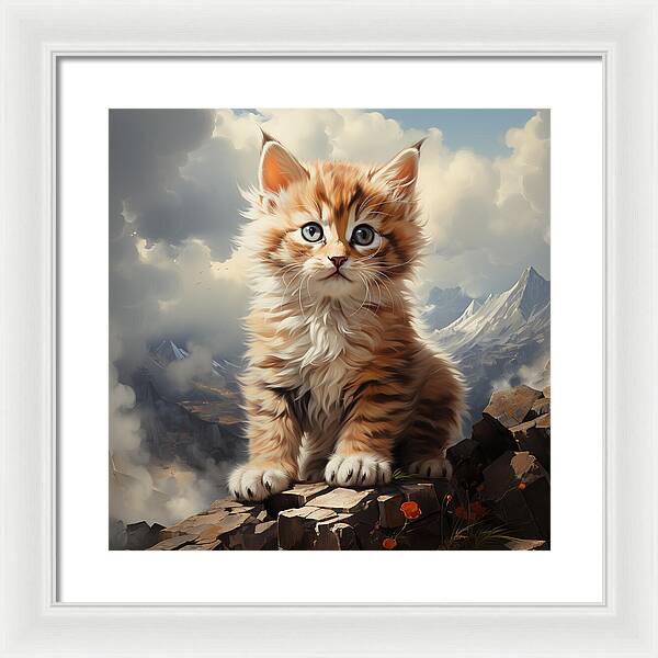 Alpine Feline - Framed Print