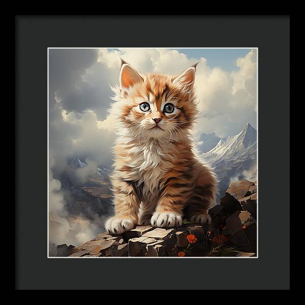Alpine Feline - Framed Print