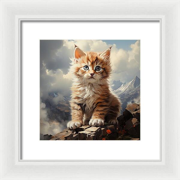 Alpine Feline - Framed Print