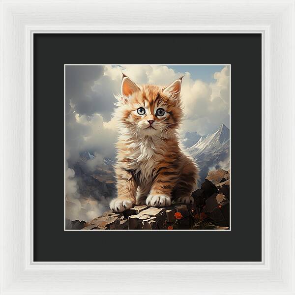 Alpine Feline - Framed Print