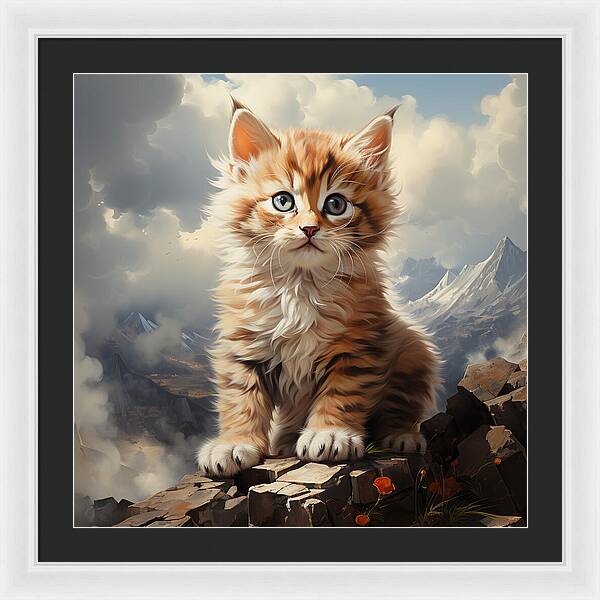 Alpine Feline - Framed Print
