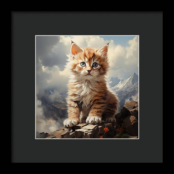 Alpine Feline - Framed Print