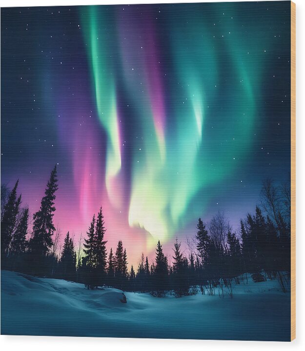 Alpine Glow - Wood Print