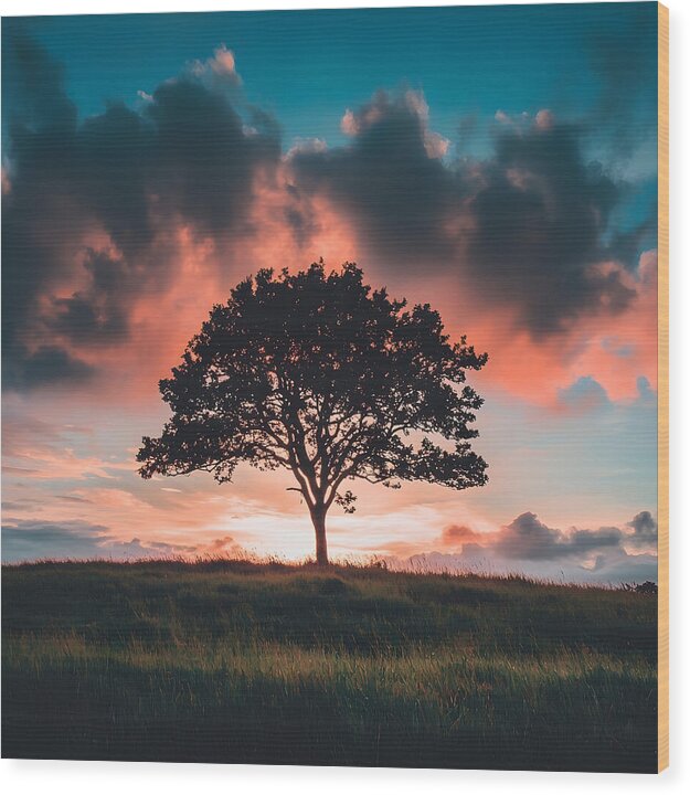 Anchored in the Breeze - Wood Print