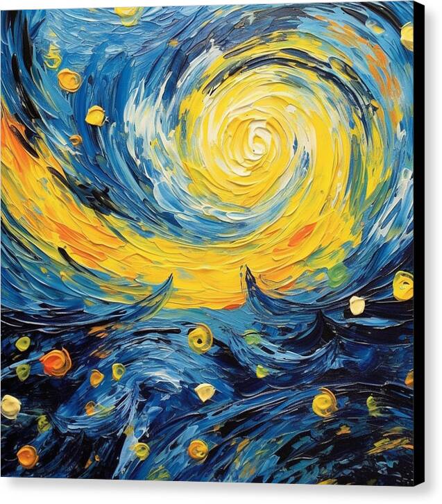 Azure Waters Beneath Sun's Embrace - Canvas Print