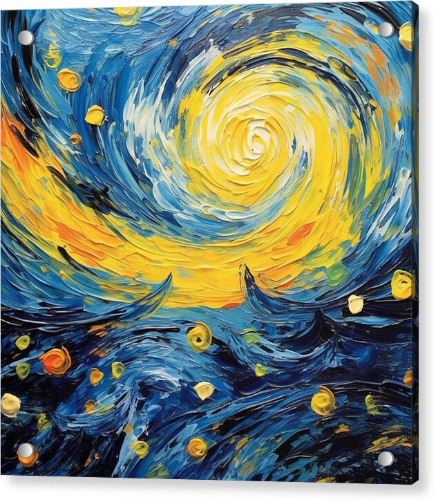 Azure Waters Beneath Sun's Embrace - Acrylic Print