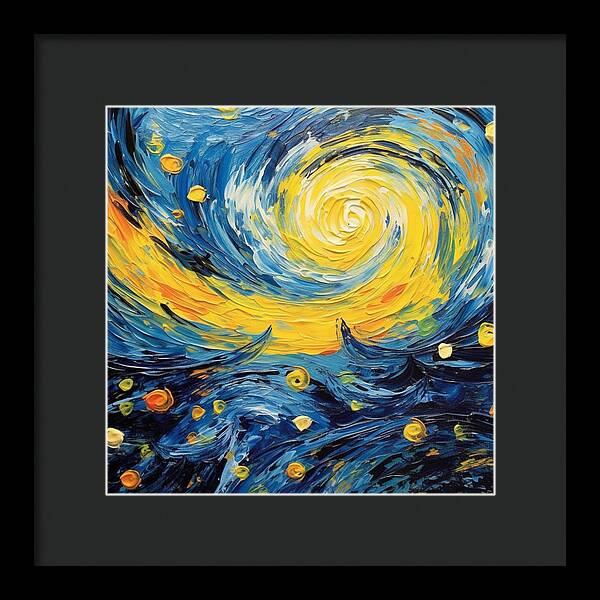 Azure Waters Beneath Sun's Embrace - Framed Print