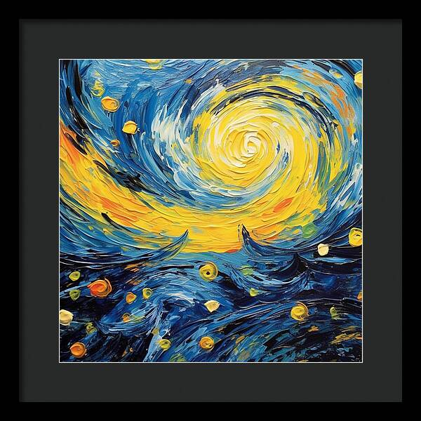 Azure Waters Beneath Sun's Embrace - Framed Print