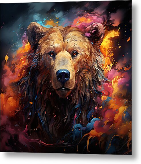 Bear Awakening - Metal Print