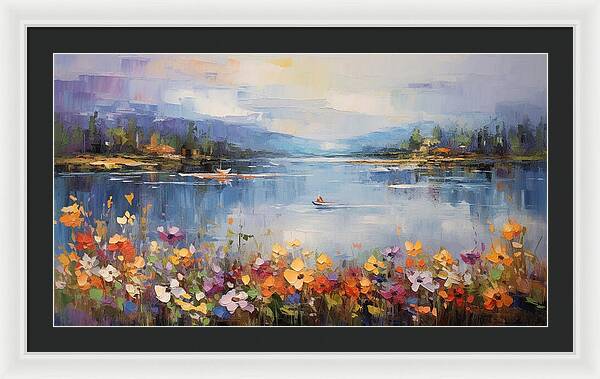 Blooming Lakeside - Framed Print