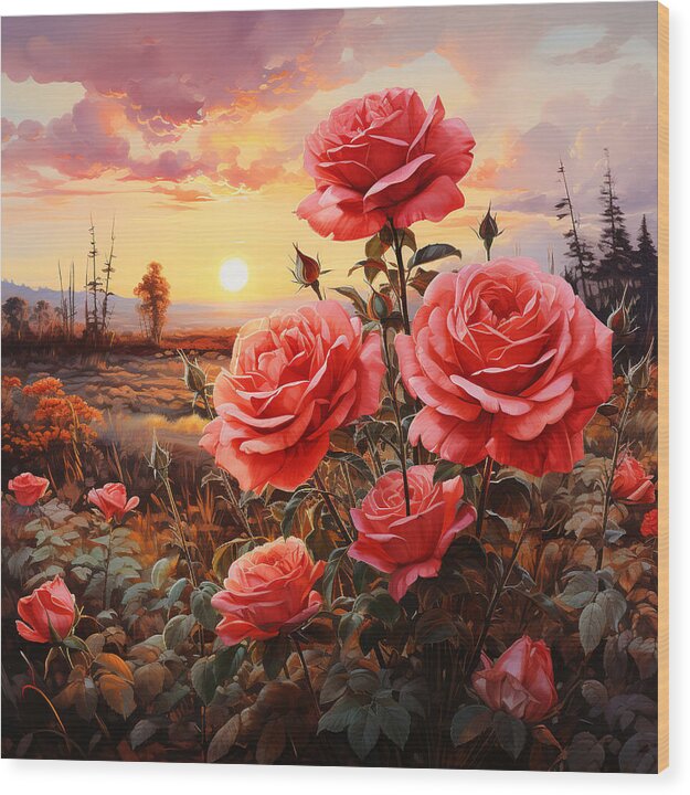 Blush at Sundown - Wood Print