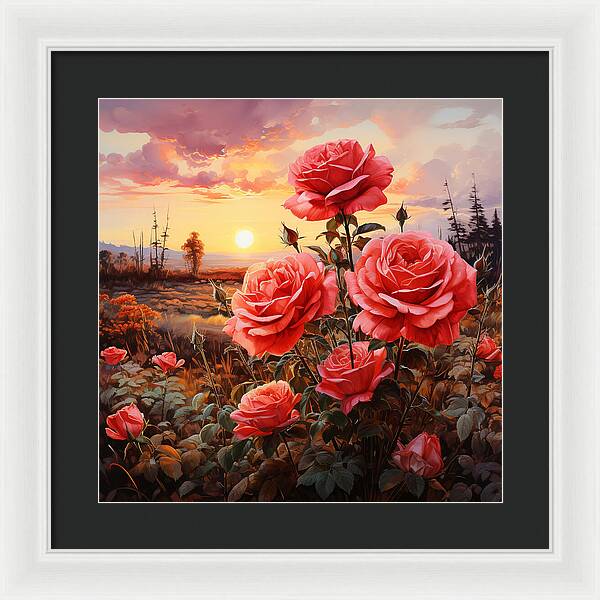 Blush at Sundown - Framed Print
