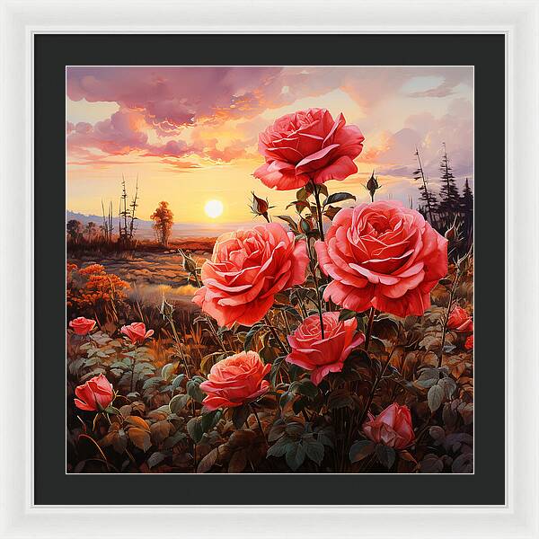 Blush at Sundown - Framed Print