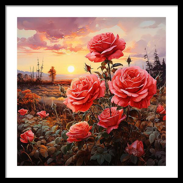 Blush at Sundown - Framed Print