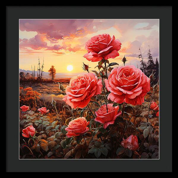 Blush at Sundown - Framed Print