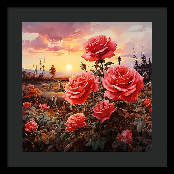 Blush at Sundown - Framed Print