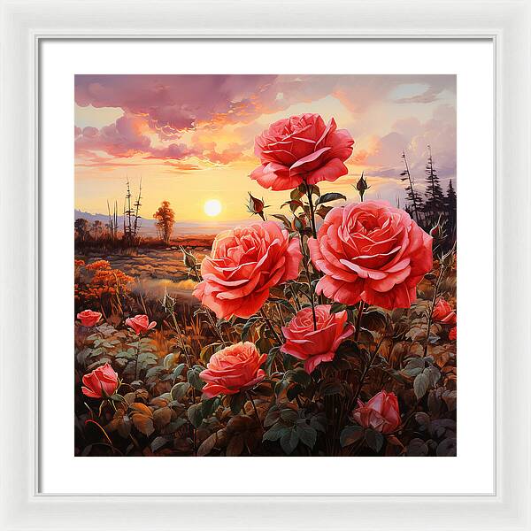Blush at Sundown - Framed Print