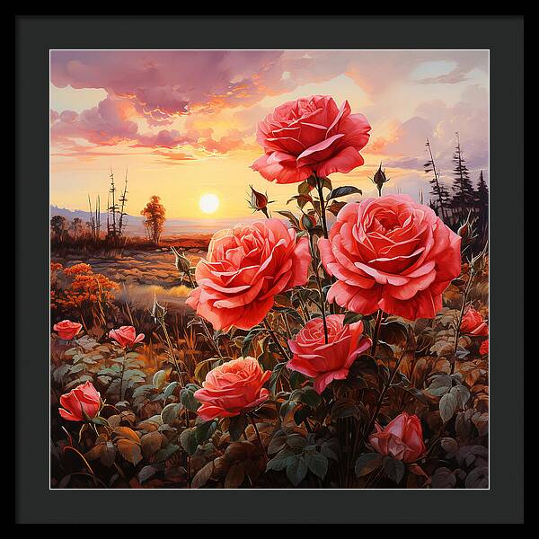 Blush at Sundown - Framed Print