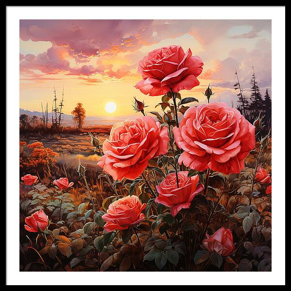 Blush at Sundown - Framed Print