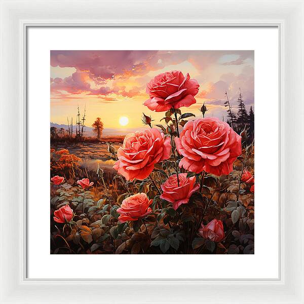 Blush at Sundown - Framed Print