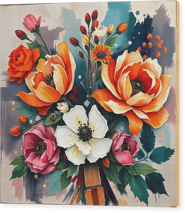 Botanical Harmony - Wood Print