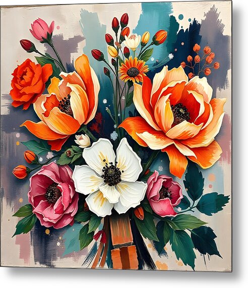 Botanical Harmony - Metal Print