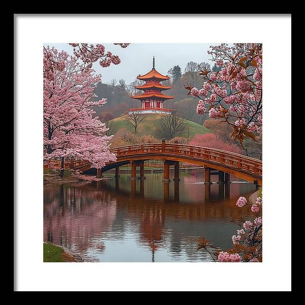 Bridge of Blossoms - Framed Print