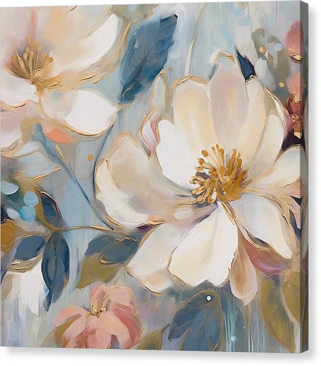 Brushstrokes of Blooms - Canvas Print