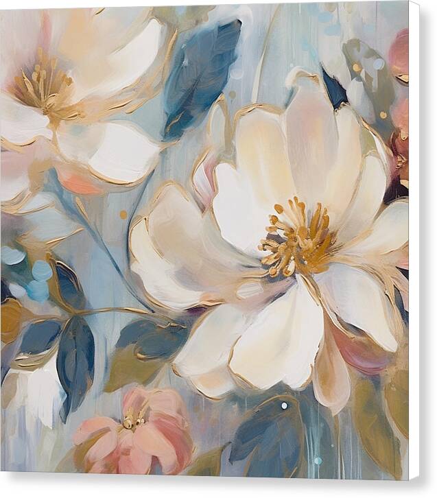 Brushstrokes of Blooms - Canvas Print