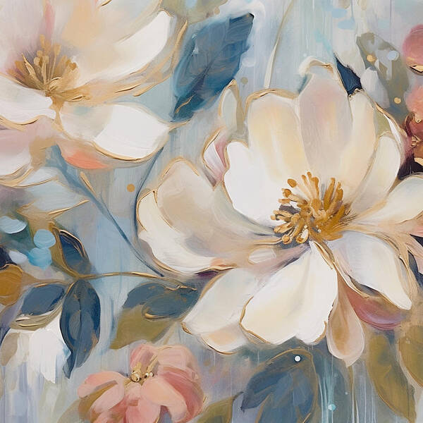 Brushstrokes of Blooms - Art Print