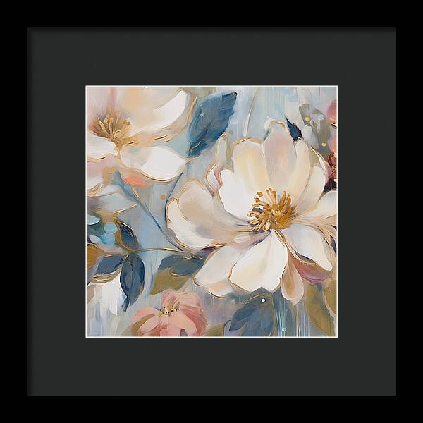 Brushstrokes of Blooms - Framed Print