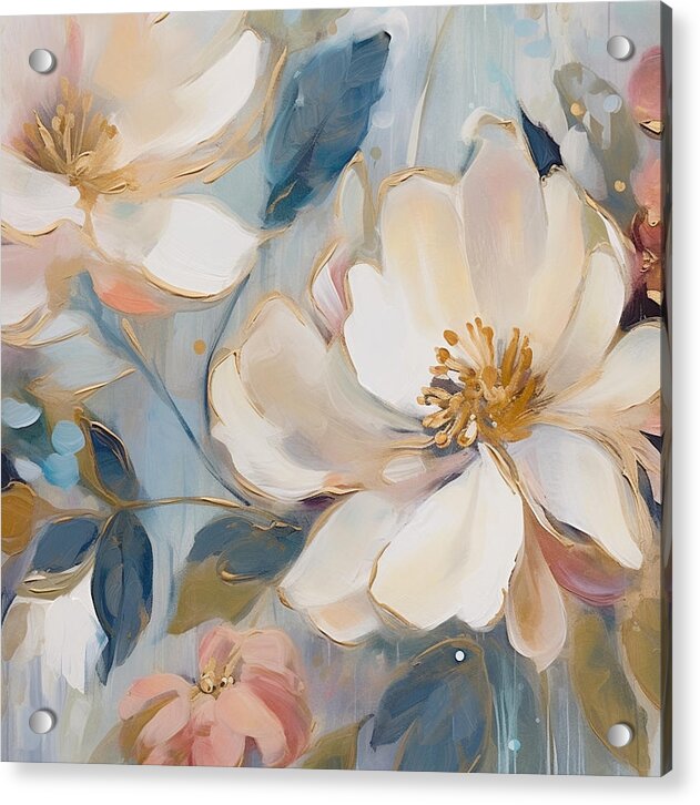 Brushstrokes of Blooms - Acrylic Print