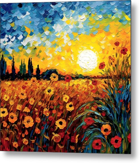 Brushstrokes of Sunshine - Metal Print