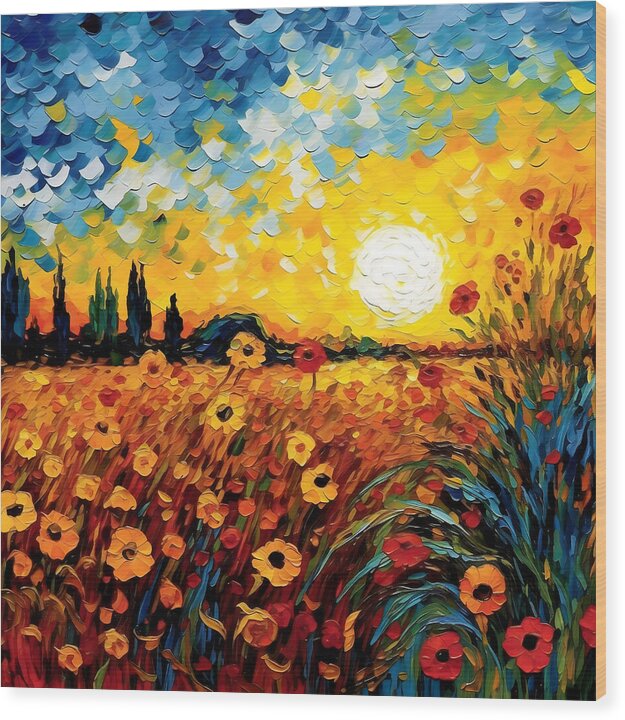 Brushstrokes of Sunshine - Wood Print