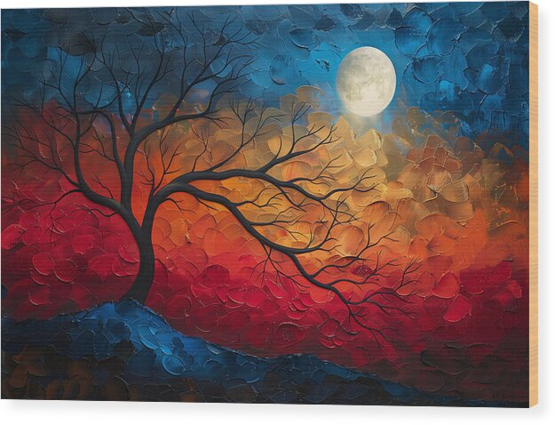 Burning Twilight - Wood Print