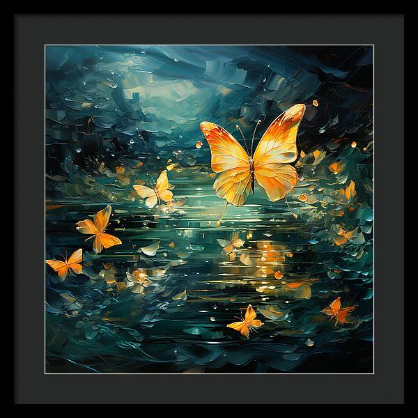 Butterfly Twilight - Framed Print