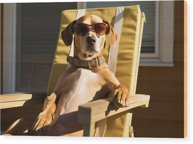 Canine Chillout - Wood Print