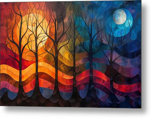 Celestial Trees - Metal Print