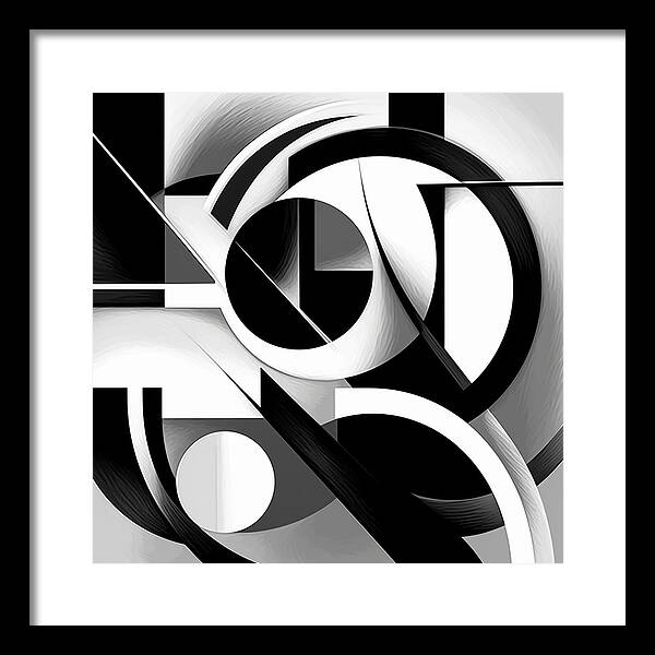 Circles of Contrast - Framed Print