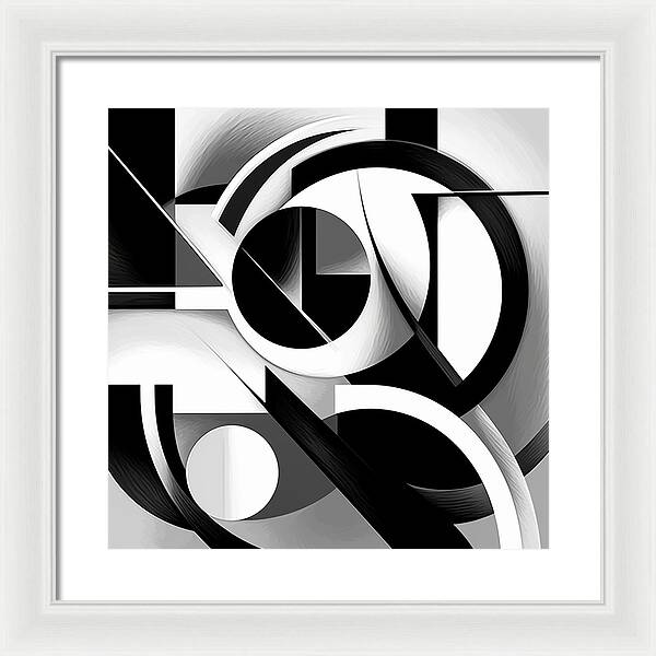 Circles of Contrast - Framed Print