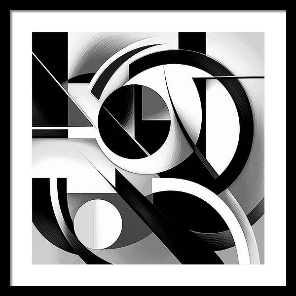 Circles of Contrast - Framed Print