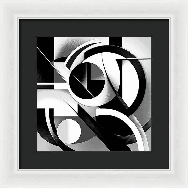 Circles of Contrast - Framed Print