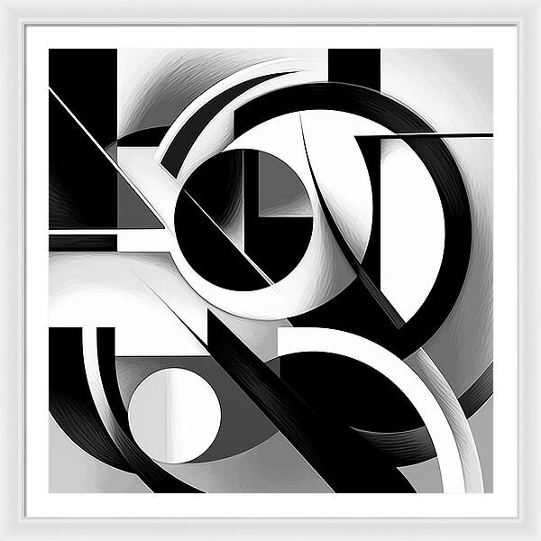 Circles of Contrast - Framed Print