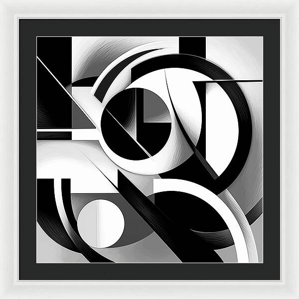 Circles of Contrast - Framed Print