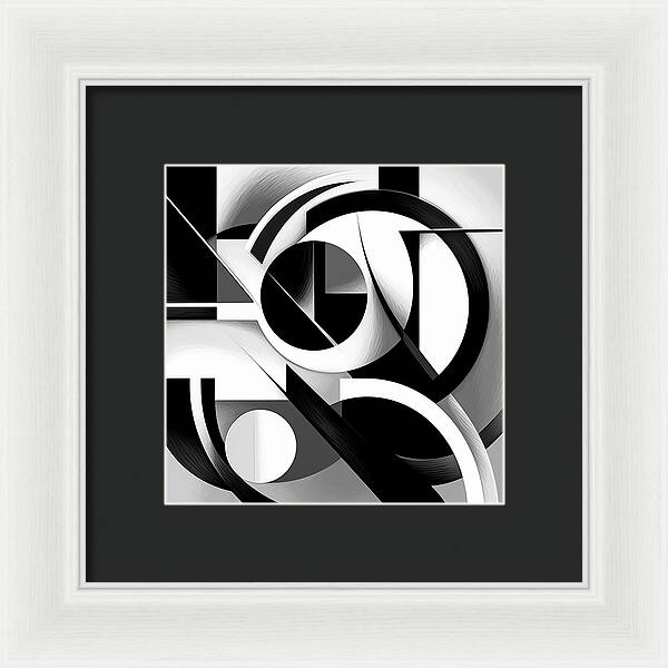 Circles of Contrast - Framed Print