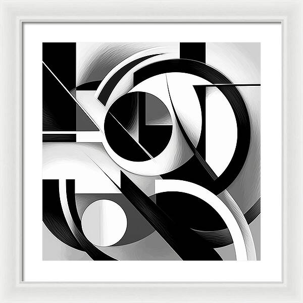 Circles of Contrast - Framed Print