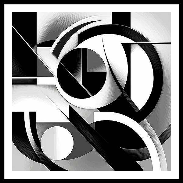 Circles of Contrast - Framed Print