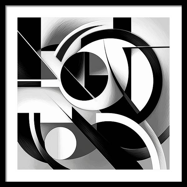 Circles of Contrast - Framed Print